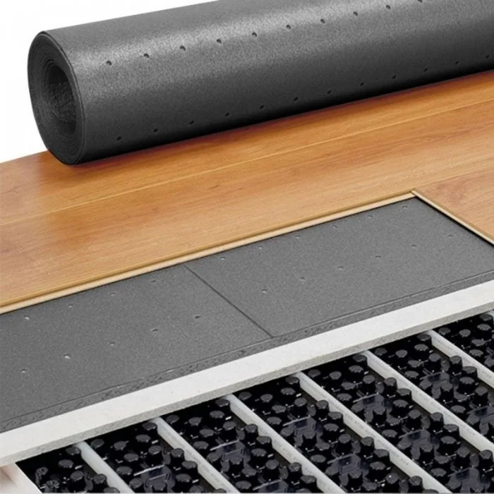 Folie Parchet Macroperforata Lungime 25 m, Latime 1000 mm, Grosime 3 mm, Macroperforare 4 mm, Culoare Gri, Metri Patrati / Ro...