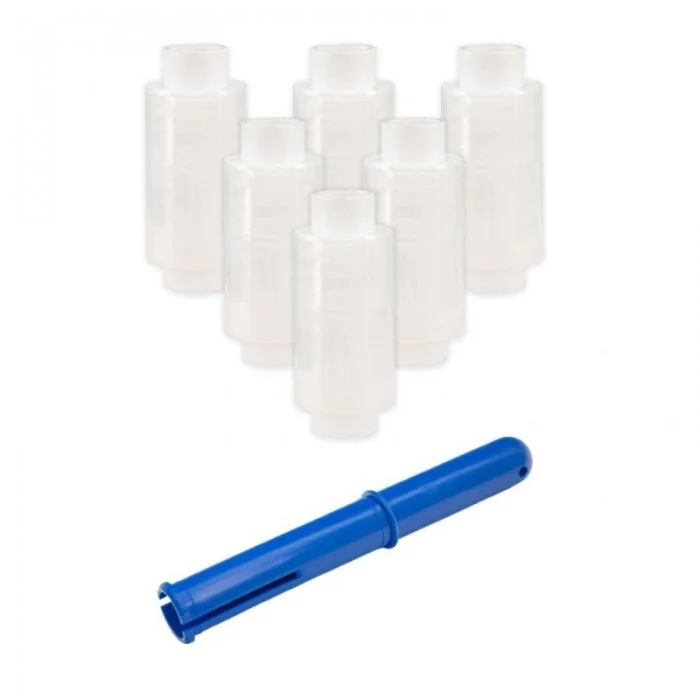 Kit Starter 6 Mini Role Folie Stretch Lungime 100 m, Latime 100 mm, Dispenser DA, 1, Grosime 23 my, Culoare Transparent, Role...