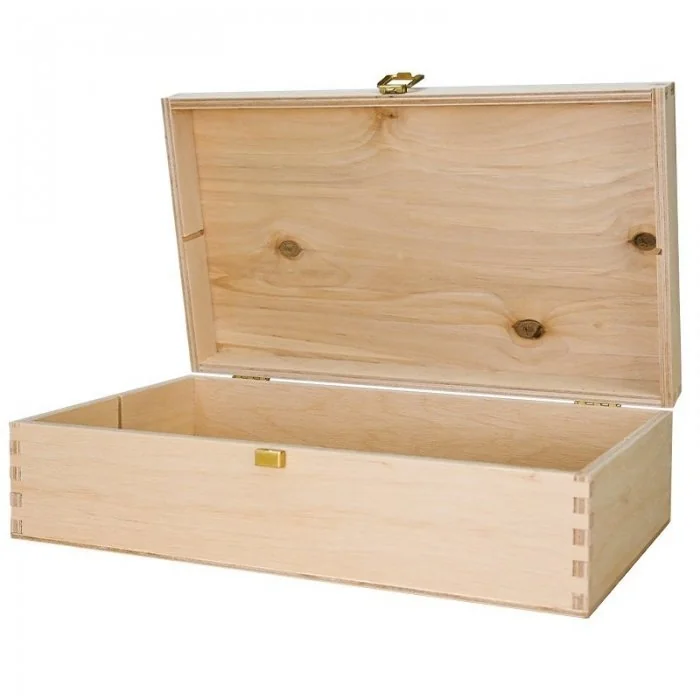 Cutie Din Lemn Pentru 2 Sticle De Vin Lungime 370 mm, Latime 175 mm, Inaltime 71 mm, Capac Cu balamale, Material Lemn, Culoar...