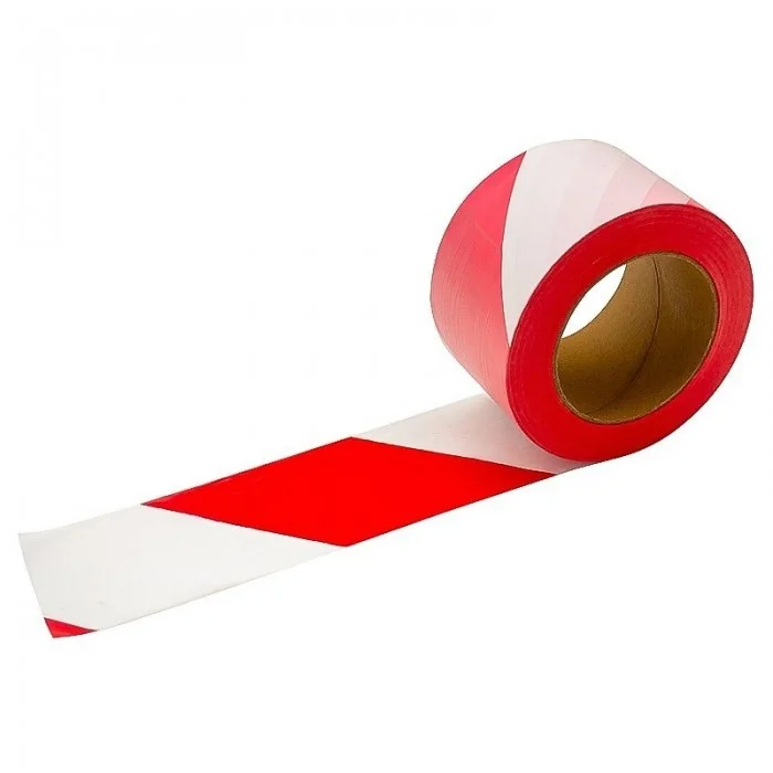 Banda De Avertizare Lungime 500 m, Latime 70 mm, Material LDPE, Culoare Rosu / Alb-Benzi Adezive Si Adezivi
