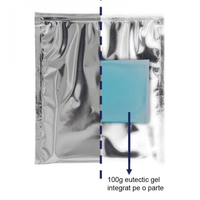 Punga Termoizolanta Medi Zip Pack, Optiune De Gel Eutectic Integrat Dimensiuni 250 x 350 mm, Culoare Argintiu, Tip Fara Gel-P...