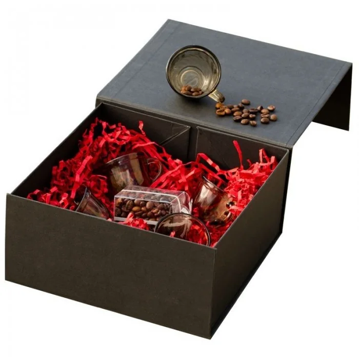 Cutie Pentru Cadouri Cu Inchidere Magnetica Lungime 350 mm, Latime 250 mm, Inaltime 100 mm, Culoare Negru, Tip Carton Mucava,...