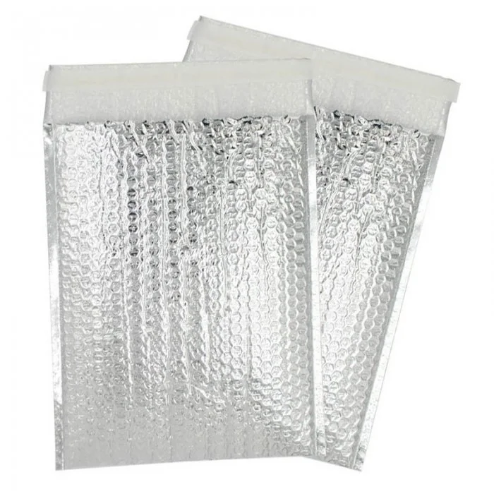 Plic Cu Bule Termoizolant Dimensiuni 550 x 350 mm, Material PET / Folie Bule / PEE, Clapeta 50 mm, Culoare Argintiu-Plicuri I...