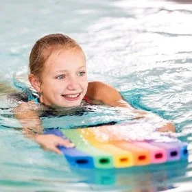 Pluta Inot Din Spuma Diametru 220 mm, Grosime 35 mm, Culoare Galben / Albastru-Sport Si Agrement