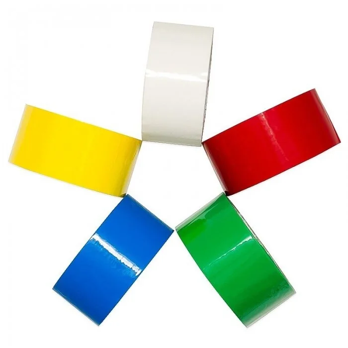 Banda Adeziva Colorata Lungime 66 m, Adeziv Acrilic, Latime 50 mm, Culoare Galben-Benzi Adezive Si Adezivi