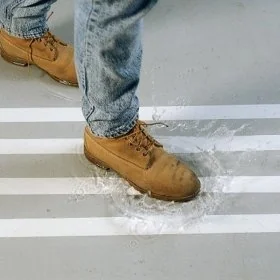 Banda Adeziva Antialunecare Aqua Safe Lungime 18.3 m, Latime 100 mm, Culoare Galben, Tip Cauciucata Grosiera, Buc / Pachet 10...