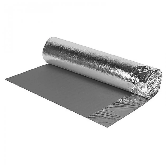 Folie Aluminizata Parchet Lungime 12.5 m, Latime 1000 mm, Grosime 2 mm, Culoare Negru-Folie Si Placa Polietilena Expandata PEE