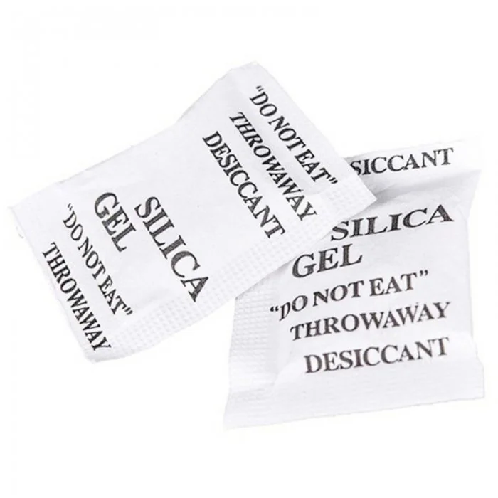 Silica Gel Desicant Dimensiune Sac 200 x 150 mm, Unitati Desicare 16, Greutate Sac 480g kg, Performanta Absorbtie Vapori 96 g...