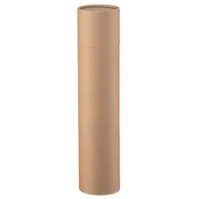 Tuburi Carton Cu Capac Pentru Ambalare Si Stocare Lungime 180 mm, Diametru Interior 79 mm, Grosime 2 mm, Culoare Natur-Tuburi...