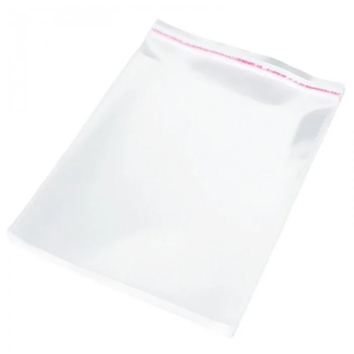 Pungi Cu Clapeta Adeziva Latime 500 mm, Inaltime 700 mm, Pliu NU mm, Grosime 50 my, Clapeta 40 mm, Culoare Transparent, Buc /...