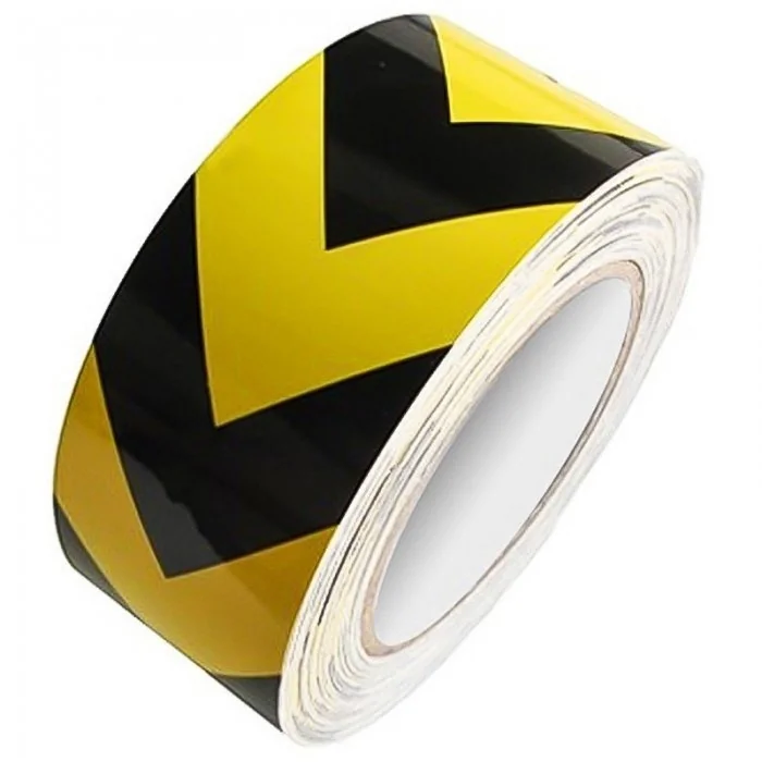 Banda Delimitare Reflectorizanta Lungime 10 m, Latime 50 mm, Culoare Galben, Buc / Pachet 10-Benzi Adezive Pentru Marcare