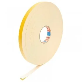 Banda Buretoasa Dublu Adeziva Lungime 50 m, Latime 10 mm, Material Textil, Culoare Alb-Benzi Dublu Adezive