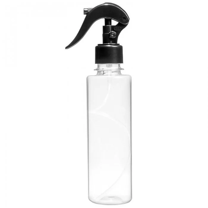 Recipiente Din Plastic Forma Rotunda, Tip Capac Mini Trigger, Diametru Filet 28 mm, Maner NU, Volum 250 ml, Culoare Transpare...