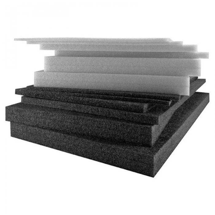 Placa Polietilena Expandata Lungime 1 m, Latime 1.2 m, Grosime 50 mm, Culoare Negru-Folie Si Placa Polietilena Expandata PEE