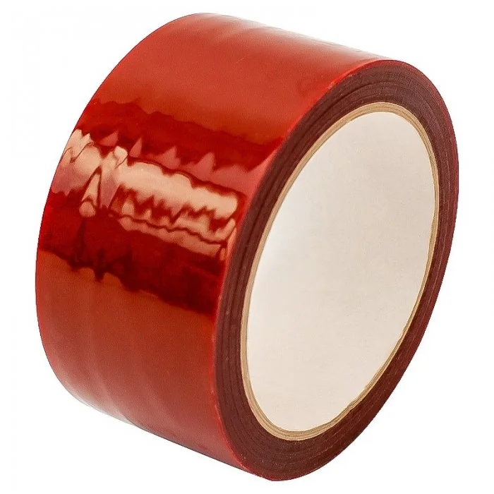 Banda Adeziva Sigiliu Latime Rola 50 mm, Lungime Rola 50 m, Grosime 50 my, Culoare Rosu-Benzi Adezive Pentru Ambalare