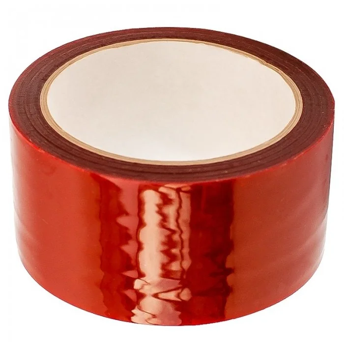 Banda Adeziva Sigiliu Latime Rola 50 mm, Lungime Rola 50 m, Grosime 50 my, Culoare Rosu-Benzi Adezive Pentru Ambalare