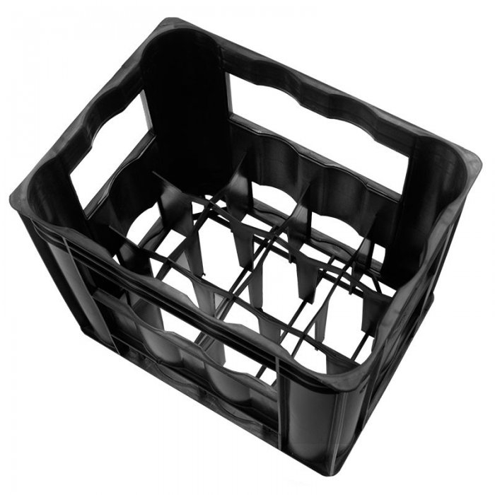 Lada Transport 12 Sticle Dimensiune Exterioara 400 x 300 x 340 mm, Material PP Reciclat, Greutate 1.6 kg, Culoare Negru-Lazi ...