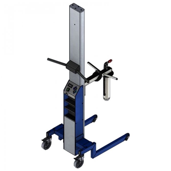 Elevator Mobil Cu Brat Pivotant Ø 76 mm Inaltime de ridicare 2000 mm, Greutate Maxima 80 kg, Suport Tub, Diametru Tub 76 mm-E...