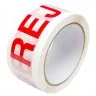 Banda Adeziva Personalizata REJECT, 50 mm x 66 m Lungime 66 m, Latime 50 mm, Culoare Rosu / Alb, Silentios Da-Benzi Adezive P...