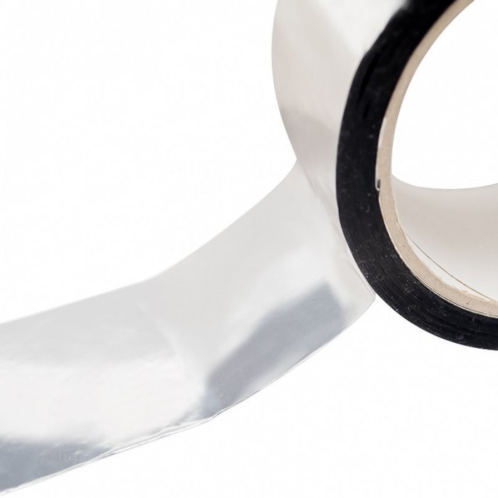 Banda Adeziva Aluminizata 50 mm x 50 m x 47 my Lungime 50 m, Adeziv Acrilic, Latime 50 mm, Grosime 47 my, Culoare Argintiu-Be...