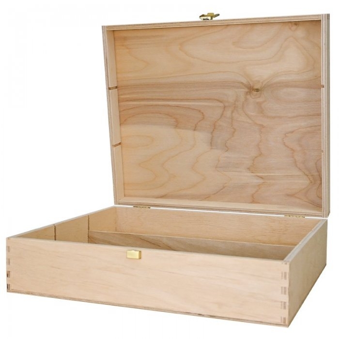 Cutie Din Lemn Pentru 3 Sticle De Vin Lungime 335 mm, Latime 270 mm, Inaltime 95 mm, Capac Cu balamale, Material Lemn, Culoar...