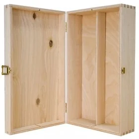 Cutie Din Lemn Pentru 2 Sticle De Vin-Cutii Pentru Sticle De Vin