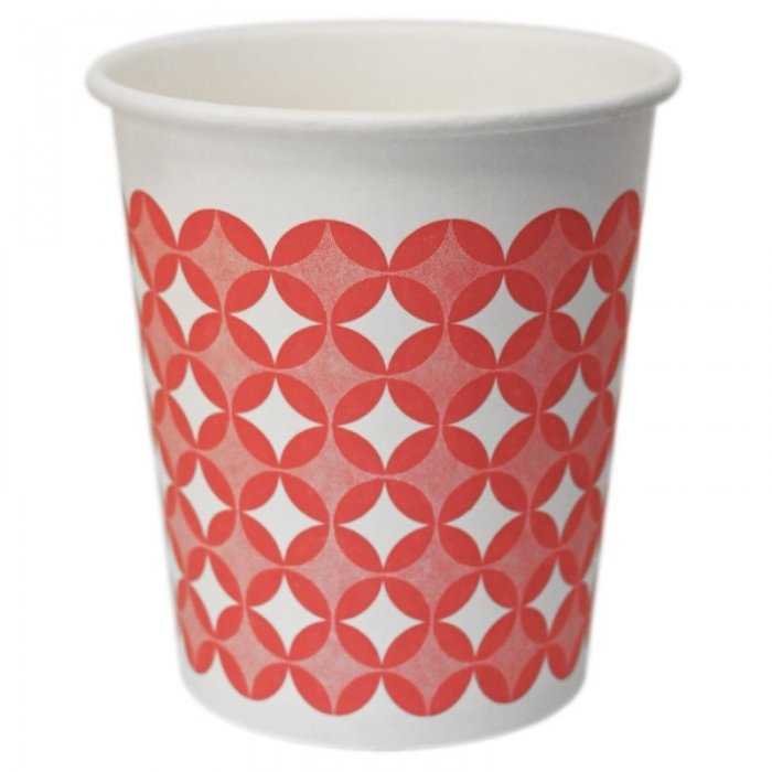 Pahar Carton 8 oz Pentru Bauturi Calde, Imprimare Stea, 50 buc/set Ambalare 50 buc/set, Volum Oz 8, Culoare Imprimare Stea-Pa...