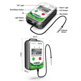 Termometru Digital TT19EX - Monitorizare Temperatura Dimensiuni 100 X 66 X 29 mm-Termometre Digitale Pentru Monitorizarea Tem...