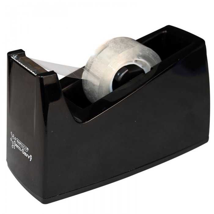 Dispenser cu Nisip pentru Banda Adeziva Rapesco, 19 mm x 33 m, Negru Latime Banda 19 mm, Utilizare Manuala, Lungimea maxima a...