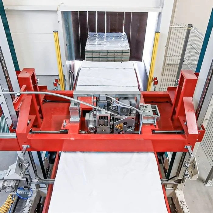 Masina Automata Pentru Legarea Verticala A Paletilor-Masini de legat integrate in linia de productie