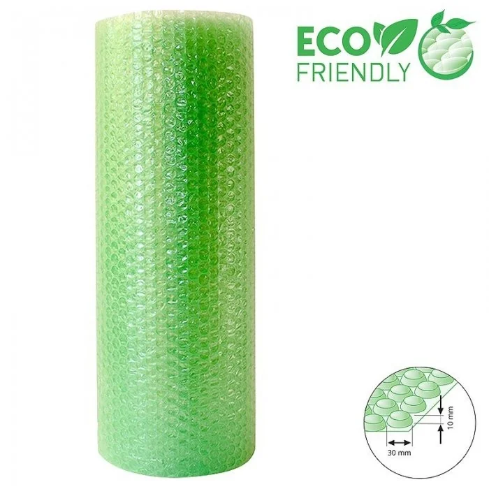 Folie Cu Bule Mari Eco Friendly Latime 200 mm, Lungime 25 m, Grosime 120 my, Culoare Verde-Folie Cu Bule De Aer Mari